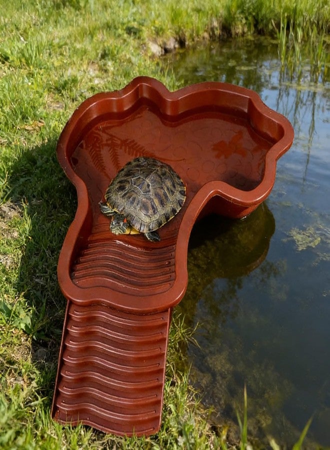 Could Spark Small Water Dish Plastic Reptile Bathing Pool， Thickened Non-Slip Feeding Tortoise Food Water Bowls with Removable Ramp，Tortoise Habitat Accessories for Turtle Lizard Gecko Snake Bearded Dragons - Image 4